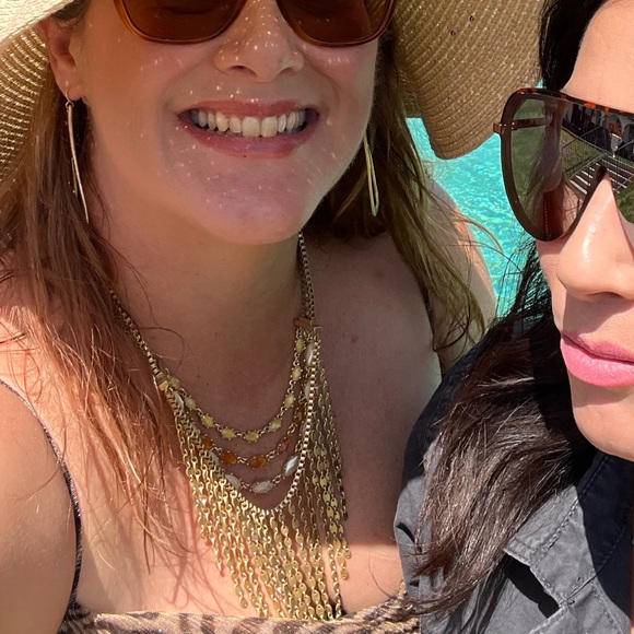 🔥1 hr sale 🍀 Lucky Brand Citrine Bead Fringe - Picture 2 of 11